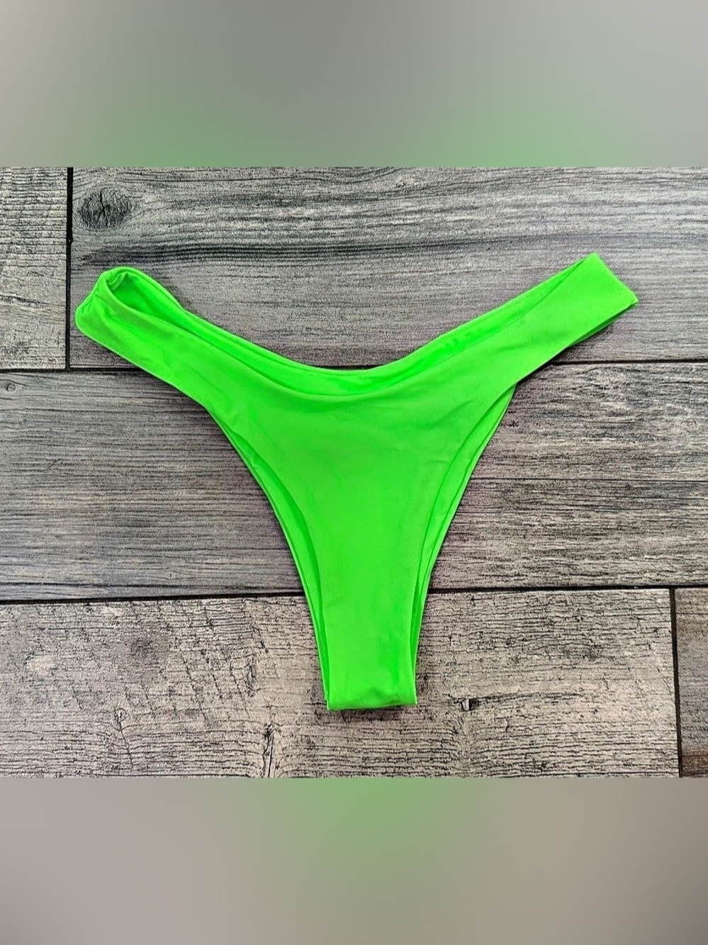 SHEIN Neon Green Bikini Bottom Size Medium